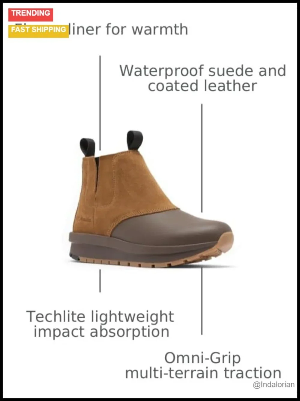 Waterproof Chelsea Duck Boot with Omni-Tech & Omni-Grip